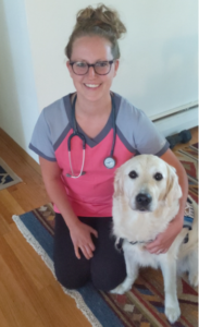 Jill & her clinical therapy dog, Breeze